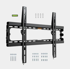 VonHaus Ultra Slim TV Wall Bracket 37–85" Flat Fixed Mount 20mm Profile 45Kg