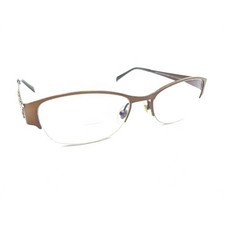 Jimmy Crystal New York Loren Brown Half Rim Eyeglasses Frames 51-16 135 Women
