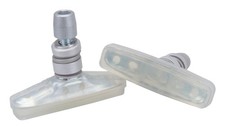 Pastiglie freno KOOL STOP Flatland bicicletta BMX FILETTATE TRASPARENTI