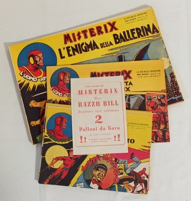 THE MOST BEAUTIFUL ADVENTURES MYSTERY large series 12x loose books Ed. Subalpino 1947!
