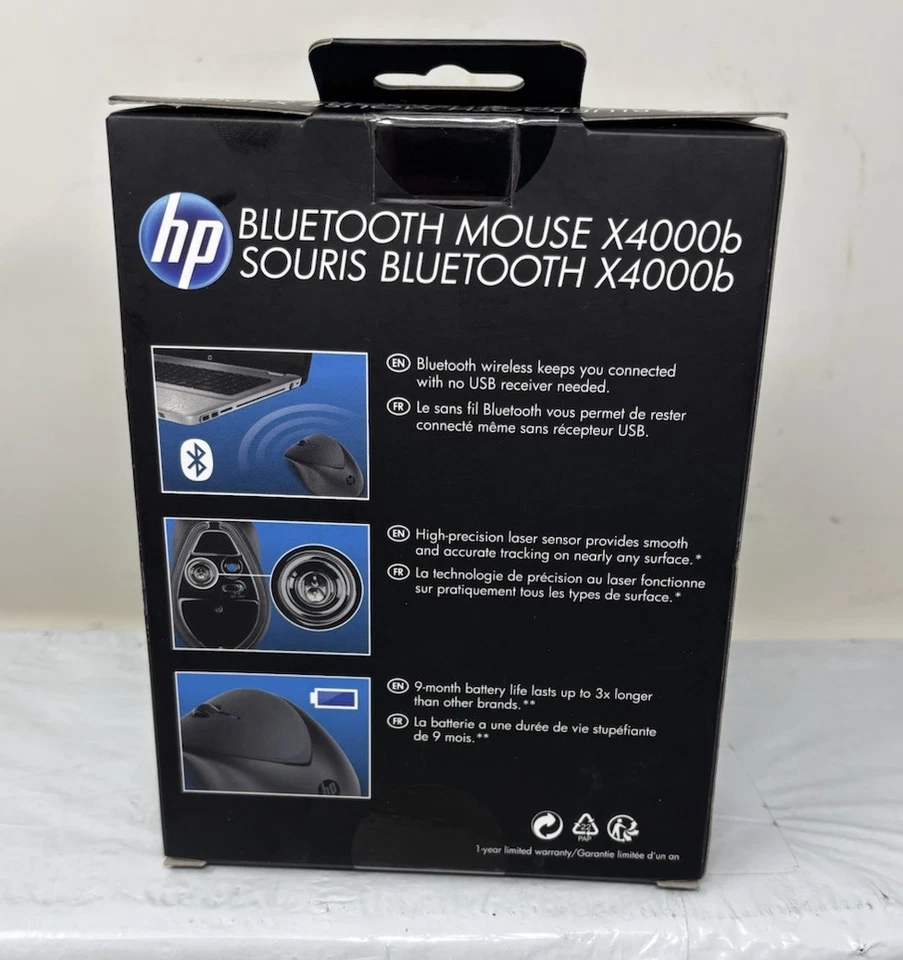 New Factory Sealed HP X4000b Wireless Bluetooth Mouse - Black - Image 3 of 4