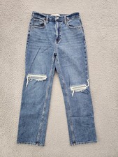Abercrombie  Fitch Jeans Women 27 Ankle Straight Ultra High Rise Distressed