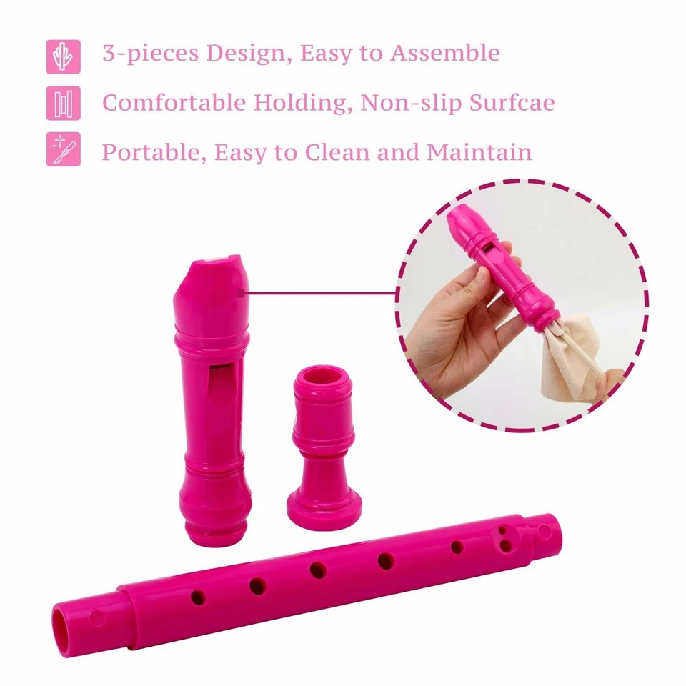 8Hole Plastic Soprano Recorder for Kid Beginner German Fingering Flute Recorder - Image 4 of 4