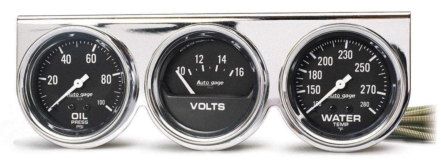 Press/volt/water Temp Chrome Console 2-