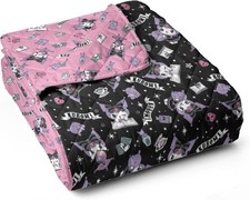 Kuromi "Fortune Teller" Kids 60" x 80" Reversible Quilted Blanket-AB0FMSZ45TL2