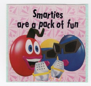 Australian Sticker 1980s Smarties  Confectionery