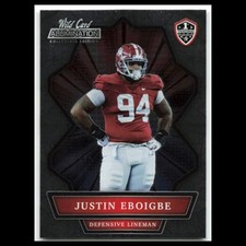 Justin Eboigbe #ANBC 13 2021 Wild Card Alumination Football Card NFL NM