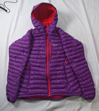Chaqueta con capucha Rab Pertex Microlight Alpine NIKWAX para mujer talla UK 16 púrpura