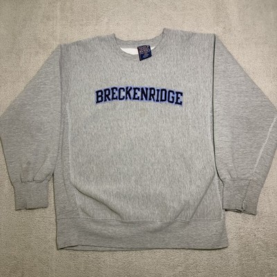 Vtg MV Sport Pro Weave Breckenridge Sweatshirt Mens L Gray Heavyweight Crew Neck
