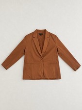 Copper Brown Single-Button Blazer - Women  s XL