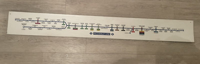 Original c1977 London Underground Map Tube Car Line Diagram Piccadilly Aldwych!