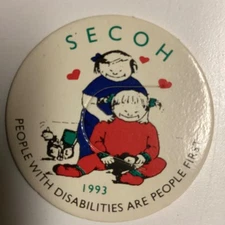 Vintage SECOH People with Disabilities Are People First Hawaii POG Milk Cap 1993