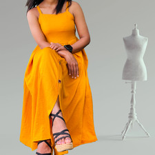 Women Evening Party Dress Lady Square neck Long Frocks New FOLeon Fashion
