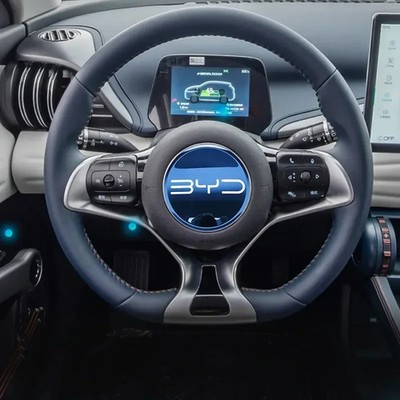 Stainless Steel Steering Wheel Logo Cover for BYD Atto3 Dolphin Seal Seagull
