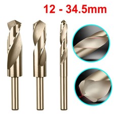 HSS-Co 6542 Twist Drill Bits 1/2 Shank Dia.Hardplate Wood Metal Steel Cutting