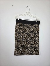 Breeze Ever Black Lace Pencil Skirt Floral Formal Victorian Gothic Whimsigoth L