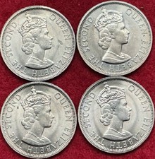 4 1961 Queen Elizabeth the second Malaya and British Borneo .50 cent unc.