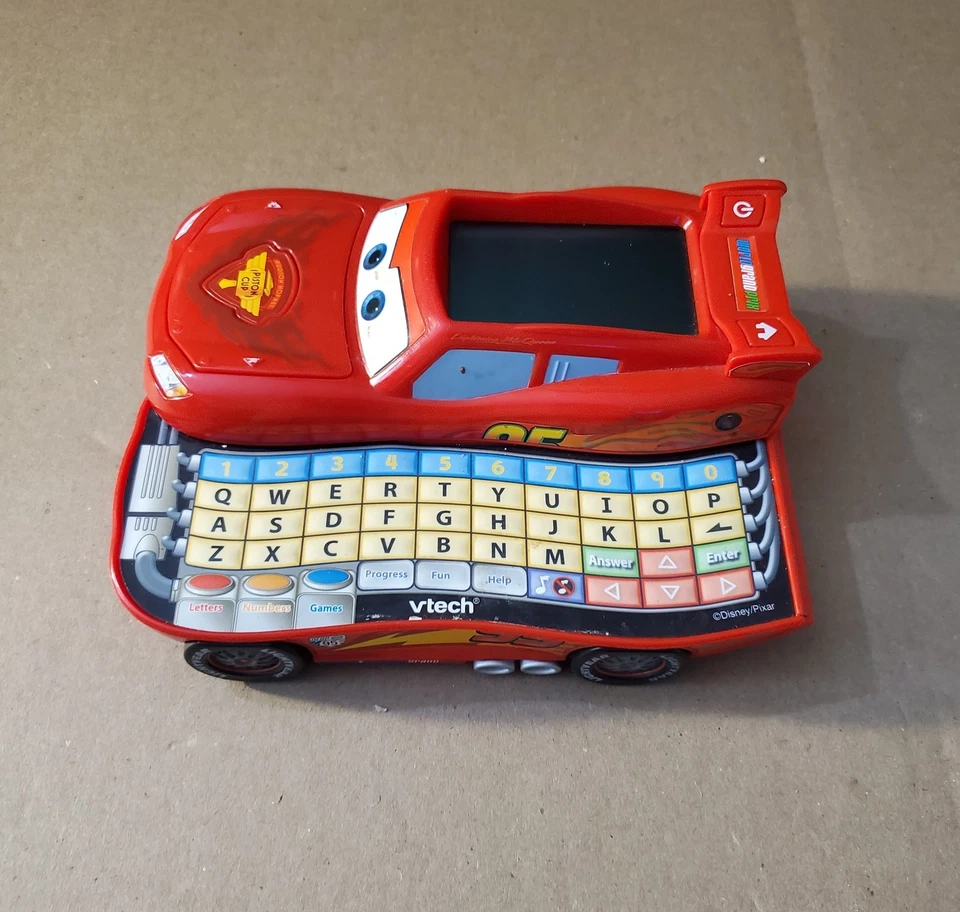 vtech disney cars learning system piston cup cars 2 disney pixar pull out keyboa - Image 2 of 4