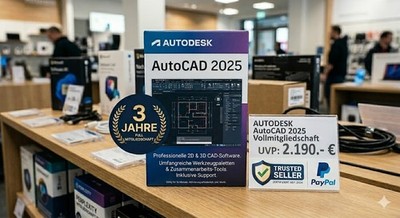 Autodesk Autocad 2025 Vollversion Win/Mac  3 Jahre ProduktschlüsselKarte Deutsch