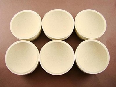 Lot of 6 - # 10 Mabor Cupel 2-3/8'' Gold-Assay-Smelting-Refining-Melting-Cupels