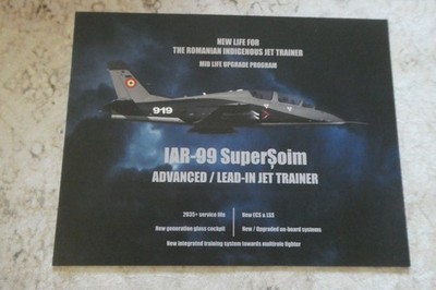 IAR-99 SuperSoim next gen jet trainer aircraft  promotional brochure