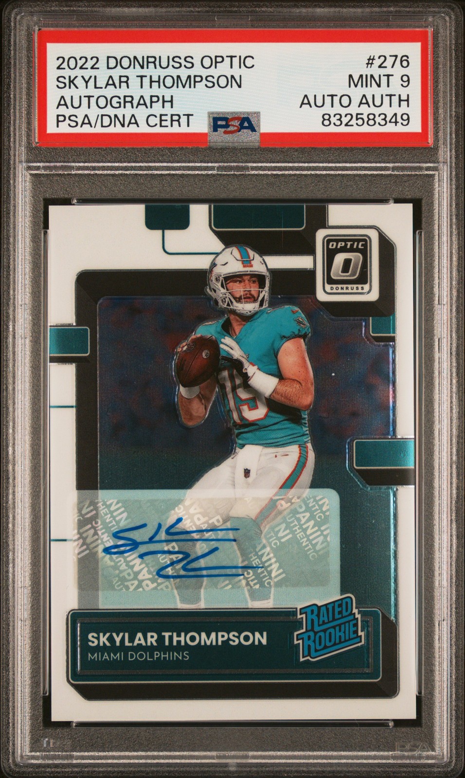 2022 PANINI DONRUSS OPTIC AUTO #276 SKYLAR THOMPSON 55/150 PSA 9 AUTO AUTHENTIC