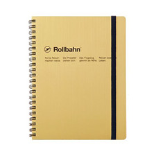 Delfonics Rollbahn Spiral Metallic Notebooks: 6-1/2 in. x 8-1/2 in. Gold  A5 n