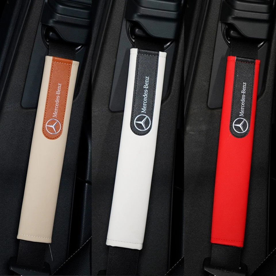 Protector de almohadilla de hombro para cubierta de cinturón de seguridad de automóvil 2 piezas para Mercedes-benz AMG felpa suave Foto 2 de 4