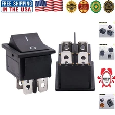Compact 4 Pins Rocker Switch Set - 2Pcs On/Off DPST Switch for Vehicles