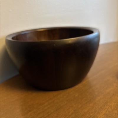 Thomas O'Brien Modern Rubberwood Large Bowl Planter 12'' Heavy Dark Finish