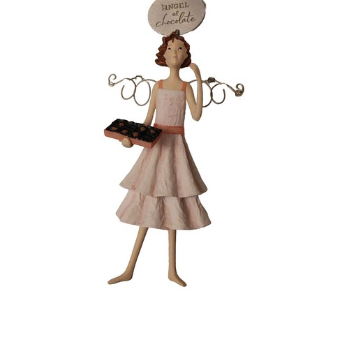 Hallmark Keepsake 2008 Angel Of Chocolate Down-to-Earth Angels Handcrafted Metal - Picture 10 of 10