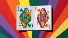 DKNG Rainbow Wheels (Red) Playing Cards Deck by Art of Play Brand New