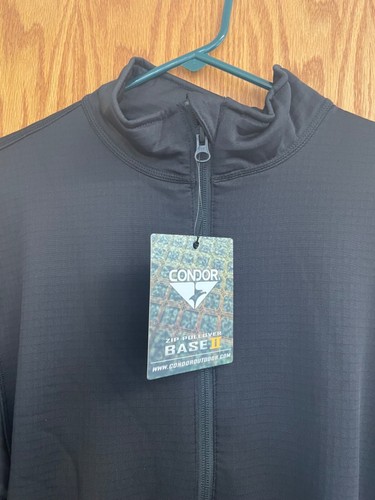 Condor 603 Tactical Base Layer II Zip Thermal Fleece Pullover, Black, 2XL - Picture 5 of 8