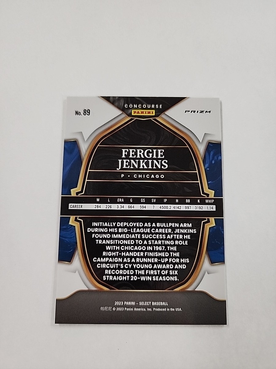 2023 Panini Select Fergie Jenkins Elephant Prizm #89 (Case hit SSP