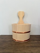 Japanese Hinoki Bath Bucket with Handle "Oke" NEW