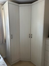 corner wardrobe white