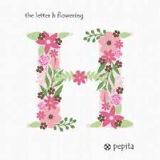 The Letter H Flowering Needlepoint Kit or Canvas