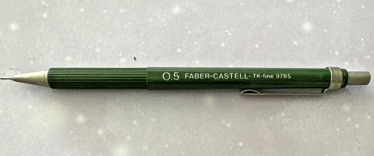 Vintage Faber Castell 0.5 TK Fine 9785 Green & Silver Mechanical