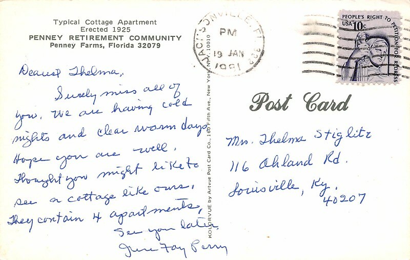 Penney Retirement Community Farms Florida Cottage Apartment Artvue eBay