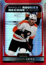 2021-22 O-Pee-Chee Platinum Red Prism 071/199 Jackson Cates Rookie  Philadelphia