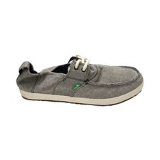 Sanuk Men's Admiral TX Black / Natural Loafers Shoes 1011489 Size 9