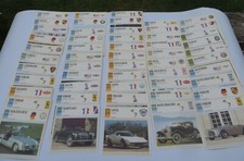 55 Atlas Car Collectors Club Cards - 1991  14x14cm