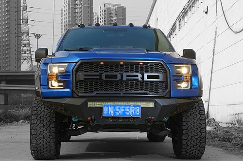 For 2015-2017 Ford F150 Sequential Signal/DRL Polish Black Projector Headlights - Picture 6 of 6