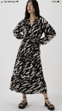 Ladies Black Printed Dress Size 12 Size NEW