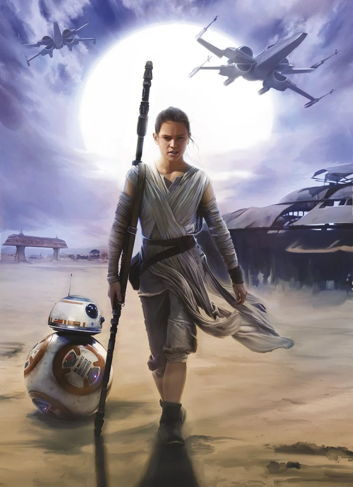 Star Wars Wall Mural Picture Poster Rey Blue Decor teen adult fan gift wallpaper - Image 2 of 4