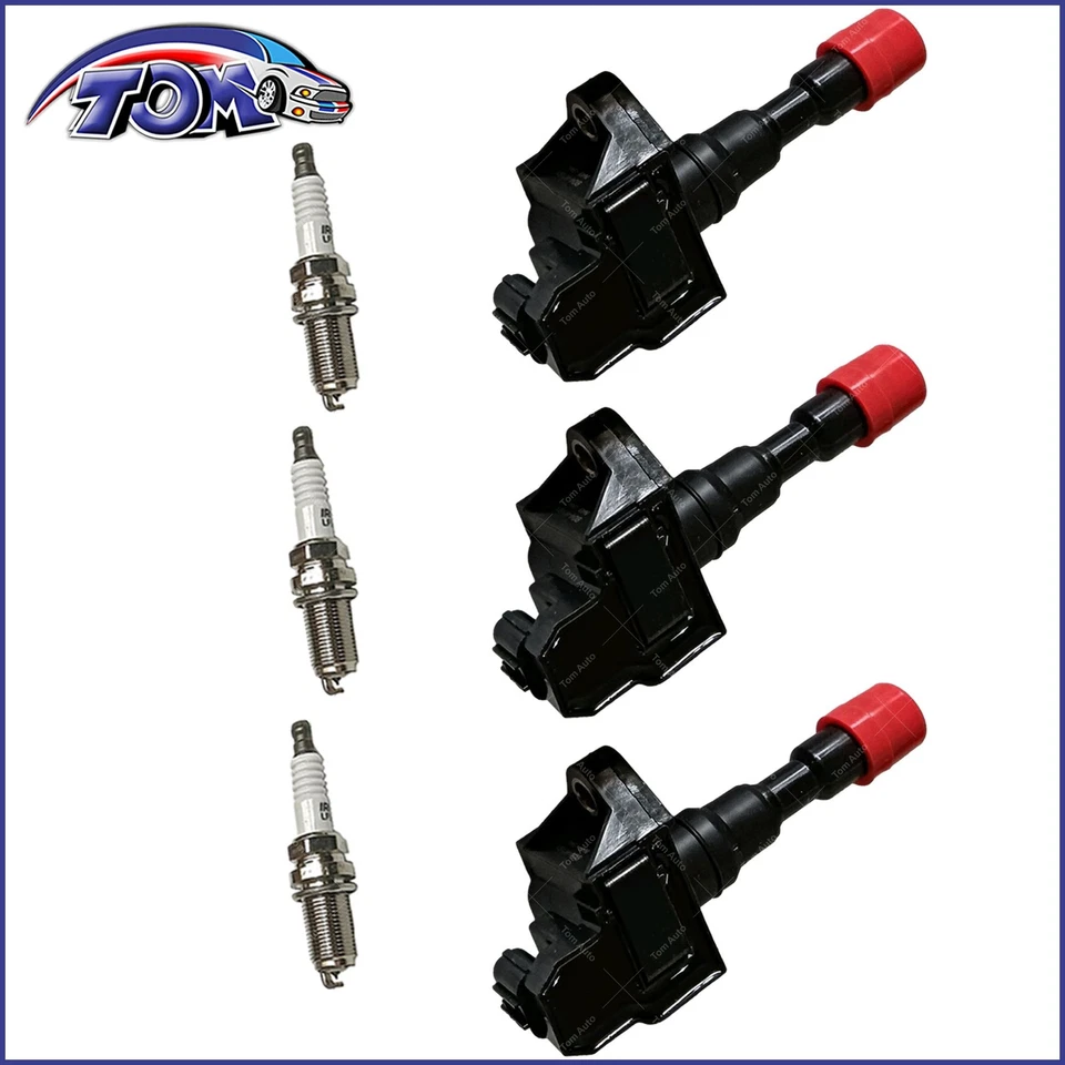 Bobina de encendido y bujía de iridio Denso de 3 piezas para Honda Insight UF257 2000-2006 Foto 3 de 4