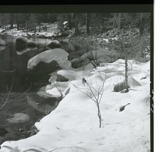 a19 Original Negative 1966 Yosemite River / snow view 905a
