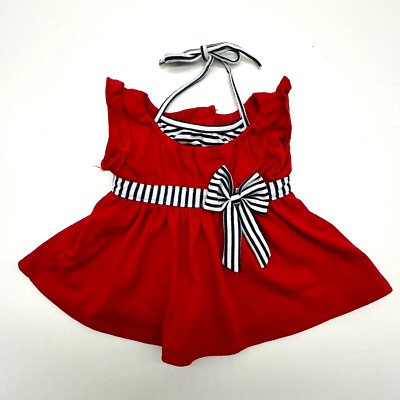 Build a Bear Dress Red White Blue Striped Patriotic USA America Teddy Clothes