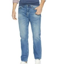 Goodthreads Men's Standard Straight-fit Jean Light Blue Destroyed Size 32x33