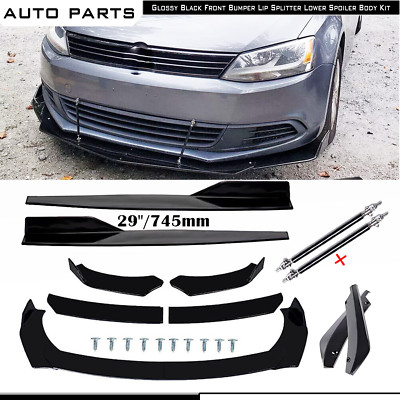 For VW Scirocco R-Line Front Rear Bumper Lip Spoiler Splitter Side Skirt Body K